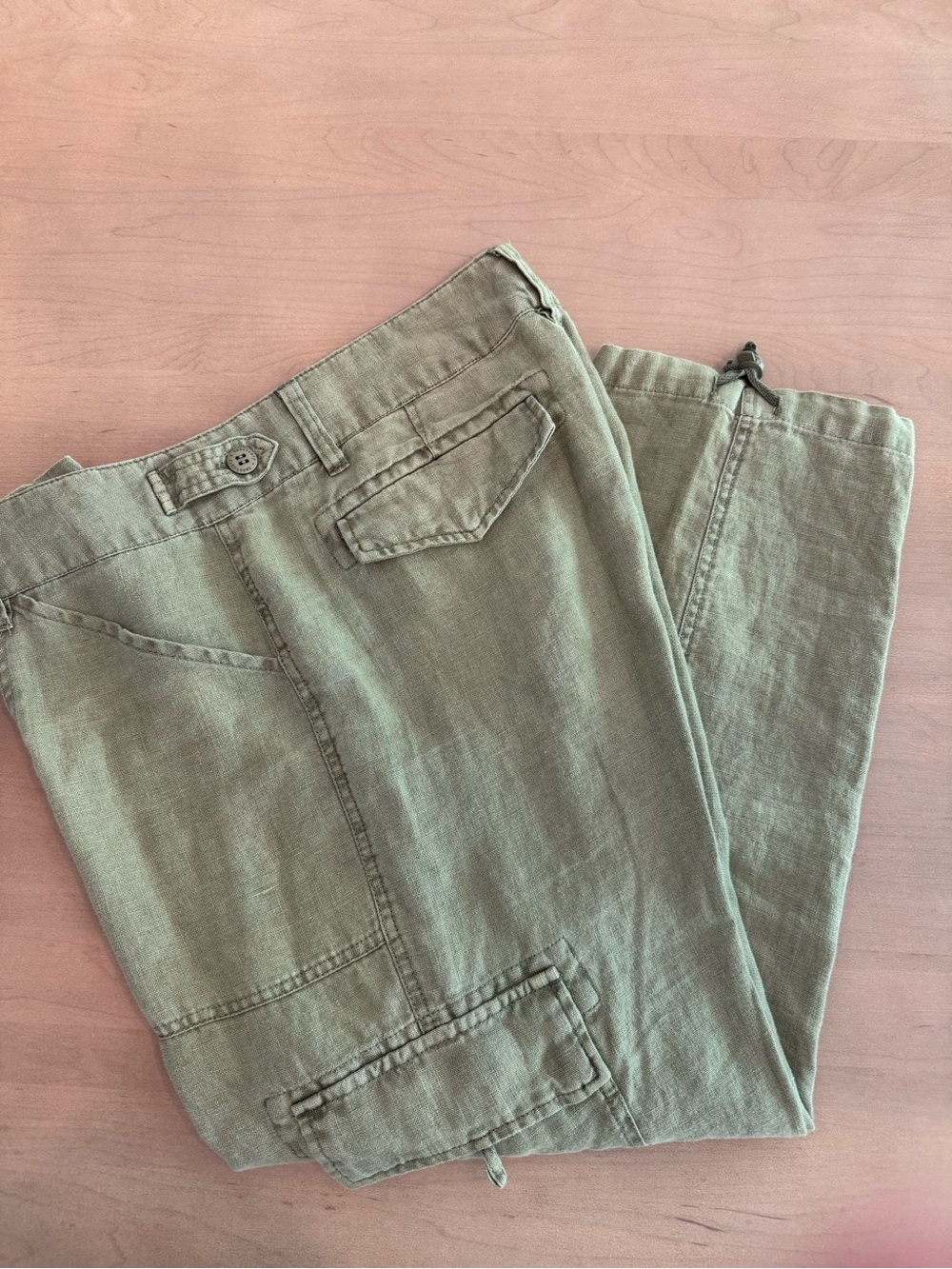Sanctuary Terrain Linen Crop Cargo Pants